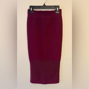 || BCBG RIBBED PENCIL SKIRT || || Bodycon || MIDI ||